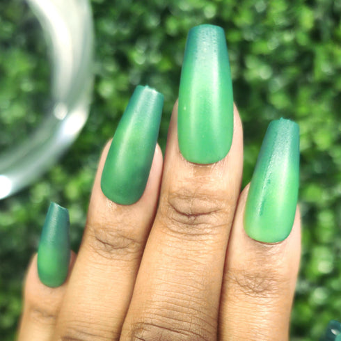 Bravo Six Going Dark green to yellow thermal nail polish Call of Duty inspired