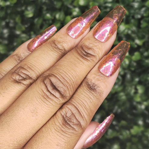 Templar's Inferno assassins creed inspired duochrome chunk glitter nail polish