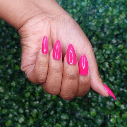 Catch me if you can IVE Inspired neon pink nail polish