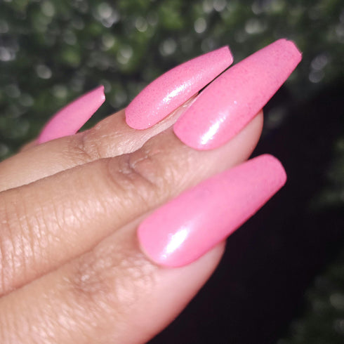 Daisy Dreams pentagon inspired pink glitter nail polish