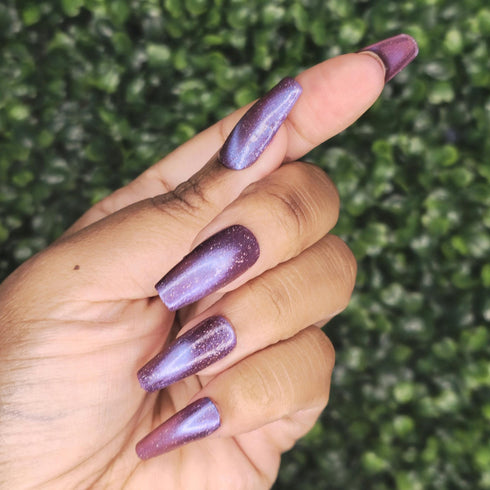 Eldritch Influence baldur's gate inspired silver purple magnetic nail polish