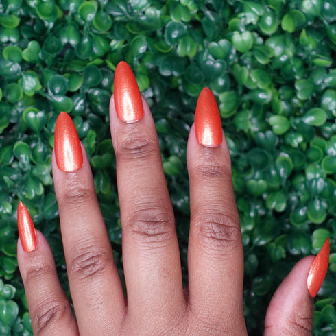 Gold Roger's Gleam red gold one piece inspired nail polish