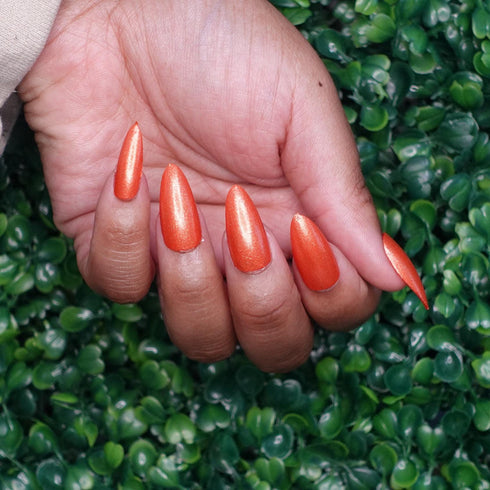 Gold Roger's Gleam red gold one piece inspired nail polish