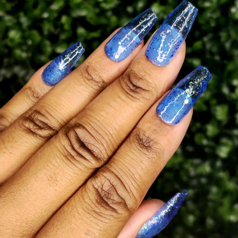 Igloo kiss of life inspired jelly chunky glitter sheer nail polish