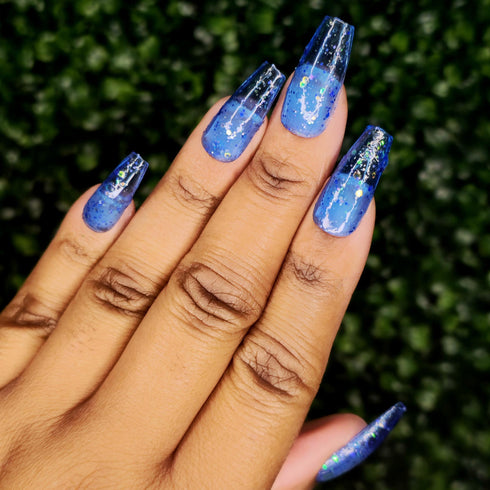 Igloo kiss of life inspired jelly chunky glitter sheer nail polish