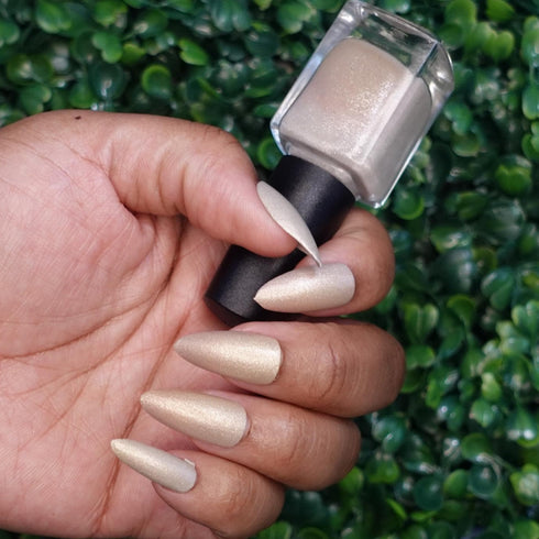 Nimbus Dragon ball z inspired photochromic silver to orange nail polish