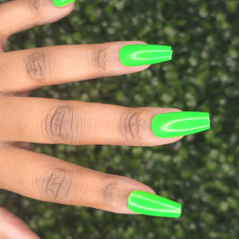 Puku Puku Pow Pow NCT inspired neon green nail polish