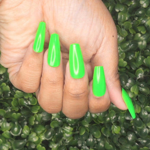 Puku Puku Pow Pow NCT inspired neon green nail polish