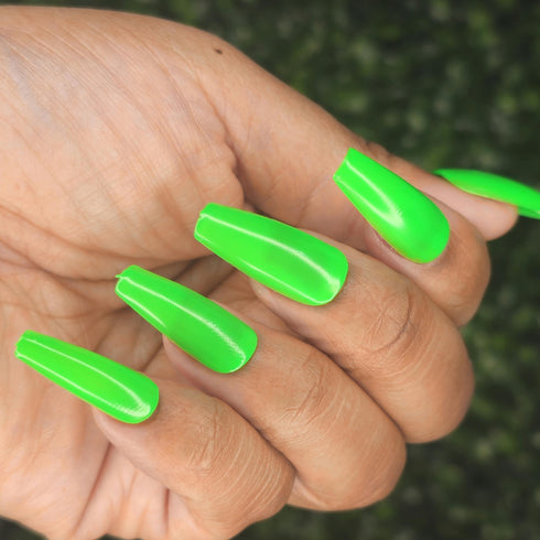Puku Puku Pow Pow NCT inspired neon green nail polish