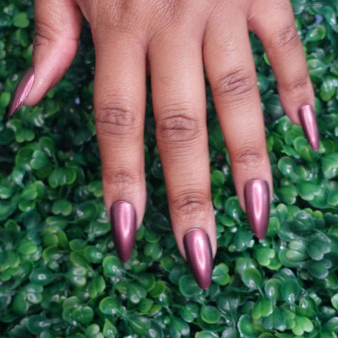 Shifting Shadows attack on titan inspired brown purple nail polish