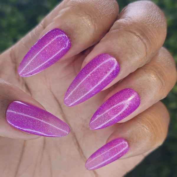 Star Crossed Sanctuary the promised neverland inspired pink sheer glitter jelly nail polish