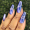 Strikers Pike Blue Lock inspired blue silver magnetic nail polish