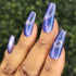 Strikers Pike Blue Lock inspired blue silver magnetic nail polish