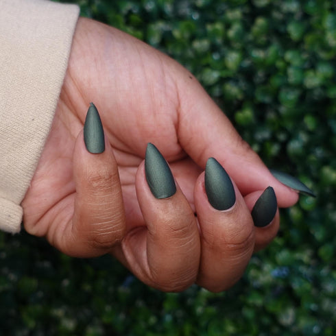 matte cyprus green nail polish demon slayer inspired